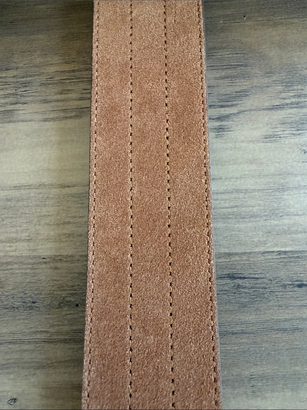 LOFT Suede Belt in Caramel with Gold Buckle
